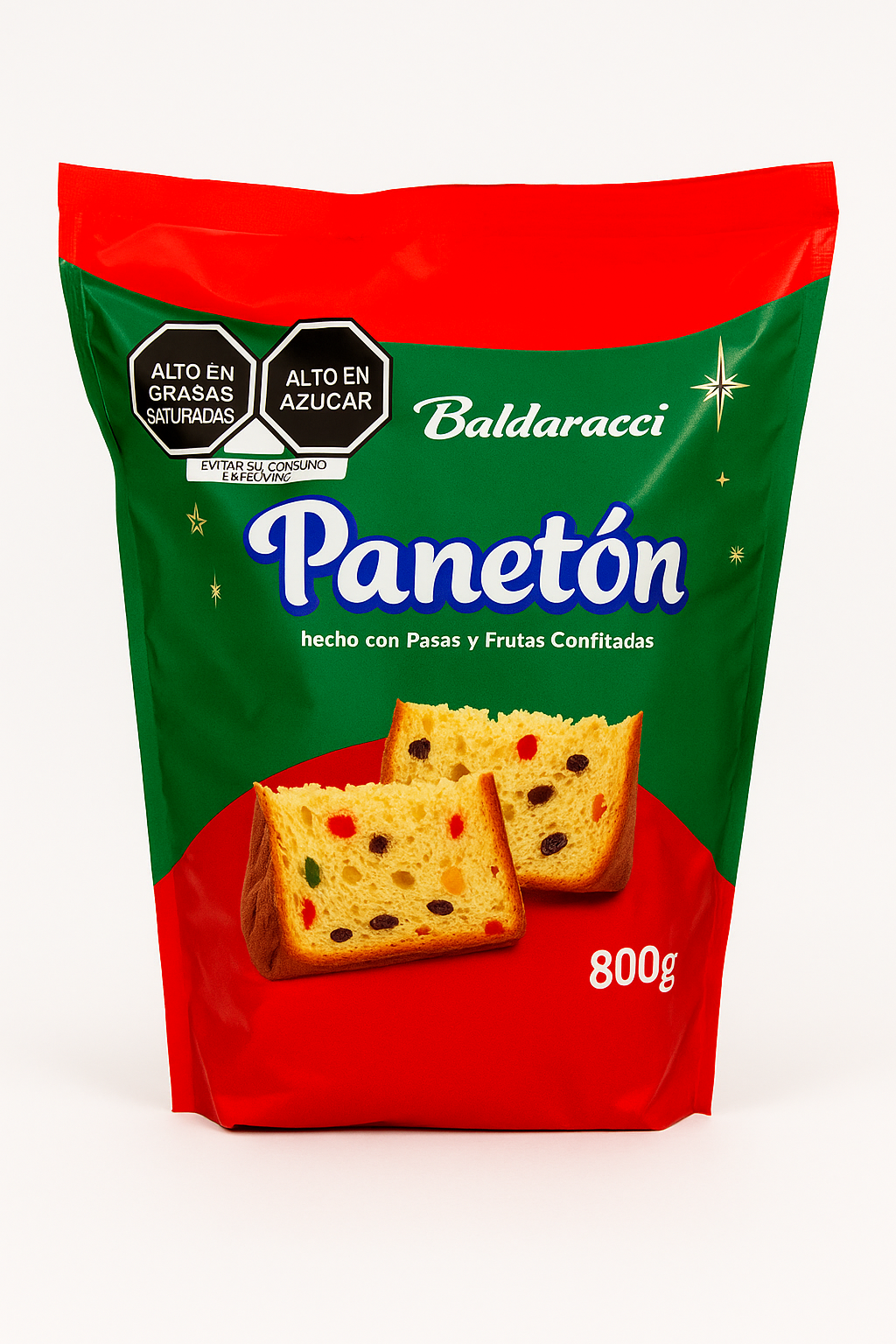 Panetón Baldaracci 800 g con Pasas y Frutas Confitadas